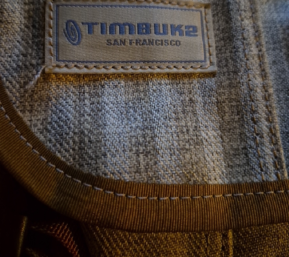 Timbuk2 Brown and Gray Striped Messenger Bag - Picture 2 of 7